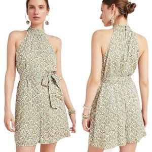 Anthropologie Maddie High Neck Romper Small